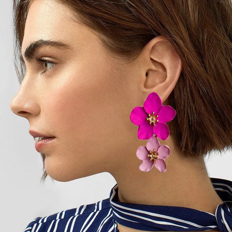 Trend Flower Earrings Studs