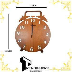 Laser Cutting Wooden Wall Clock Alarm Clock Design