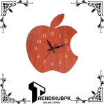 Laser Cutting Wooden Wall Clock Apple Design