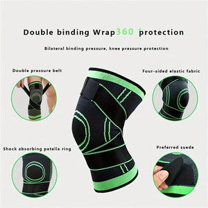 Sports Knee Pad Men Pressurized Elastic Knee Pad Support Fitness