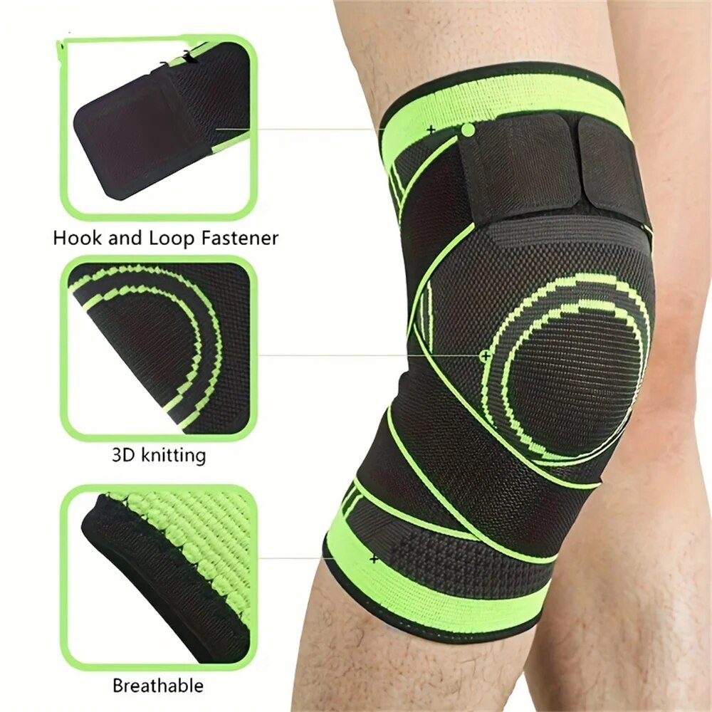 Sports Knee Pad Men Pressurized Elastic Knee Pad Support Fitness